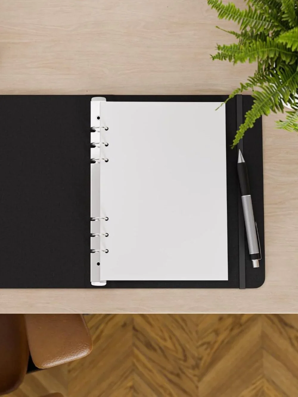 A5 6-Ring Binder Notebook + Blank Paper Refill 250 Sheets